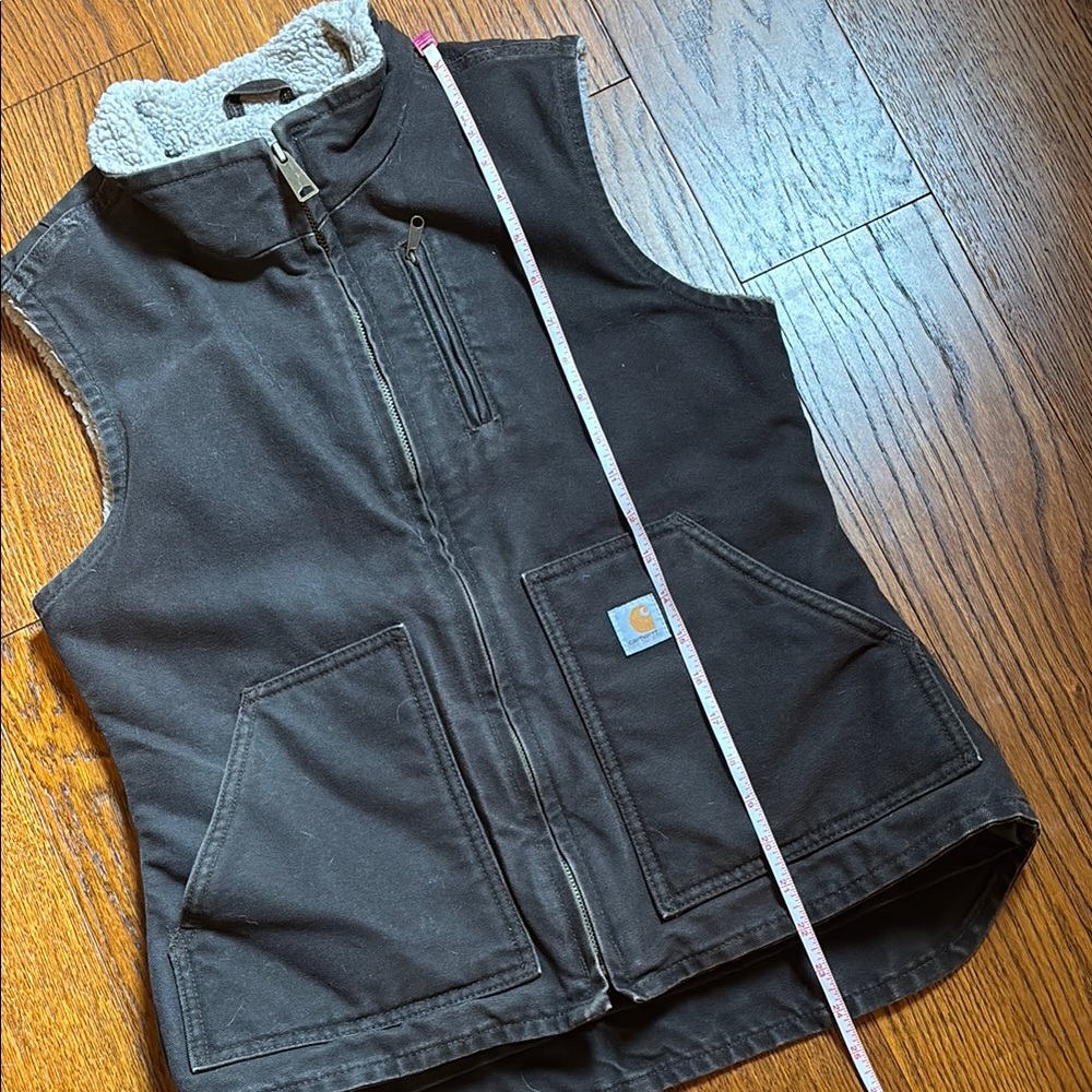 Carhartt Womens Brown Sherpa-Lined Work Vest Size XS - Picture 4 of 8
